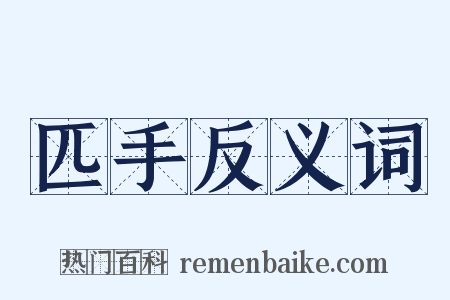 匹手反义词是什么意思的图片